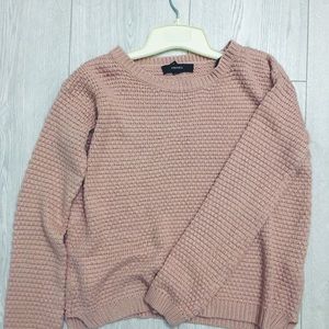 Forever 21 light pink sweater cable knit